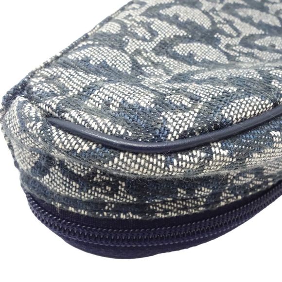 Christian Dior Trotter Saddle Pouch Gray Navy - Picture 3 of 7